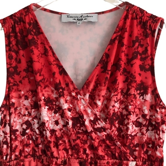 Victoria Harbour Dress Floral Surplice Ruffle Hem Size XL - Picture 2 of 11